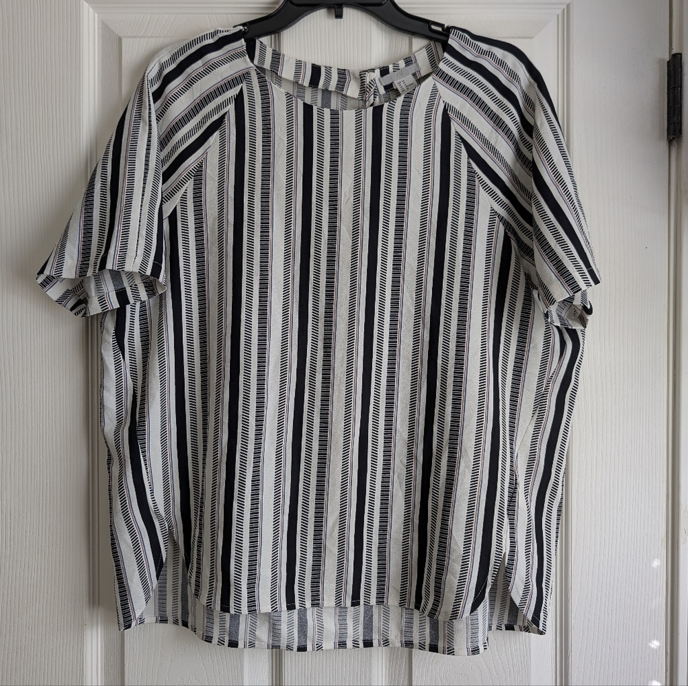 H&M Monochrome Striped  Women's Blouse Size 14